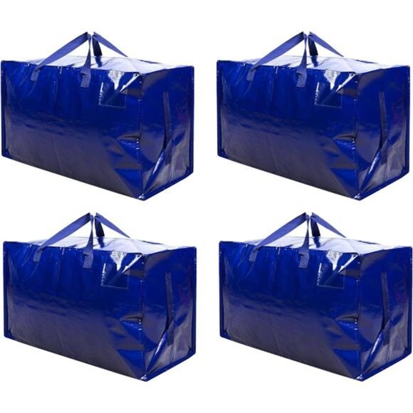 4 Pack Moving Bags, Moving Supplies, Moving Boxes, College Packing Storage Boxes - Picture 1 of 7